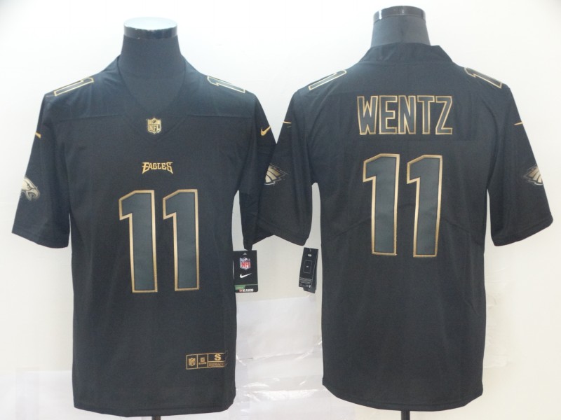 Men's Philadelphia Eagles Carson Wentz #11 Black Jersey